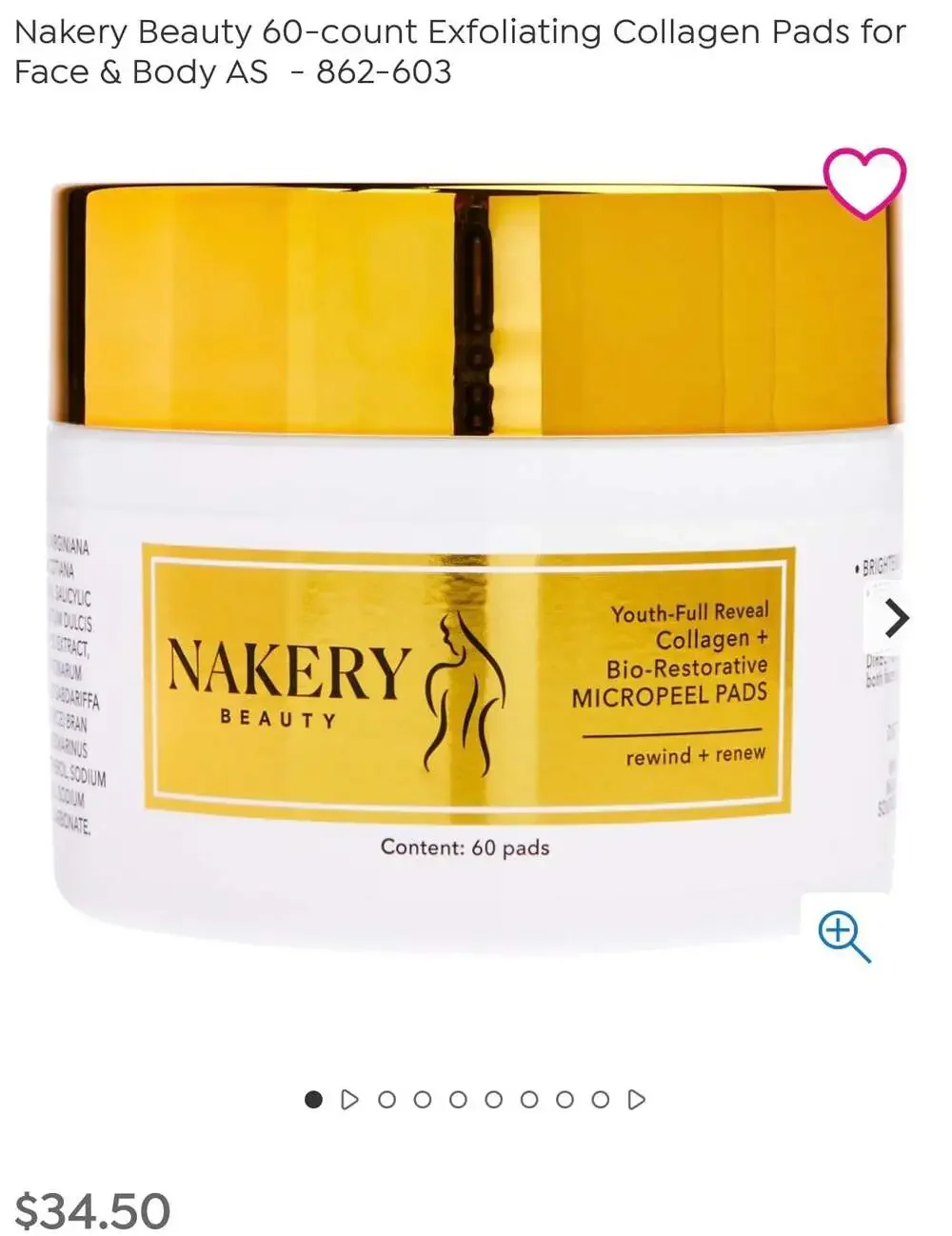 2X Nakery Beauty Youth-Full Reveal Collagen + Bio-Restorative Micropeel Pads.120 - Picture 5 of 10